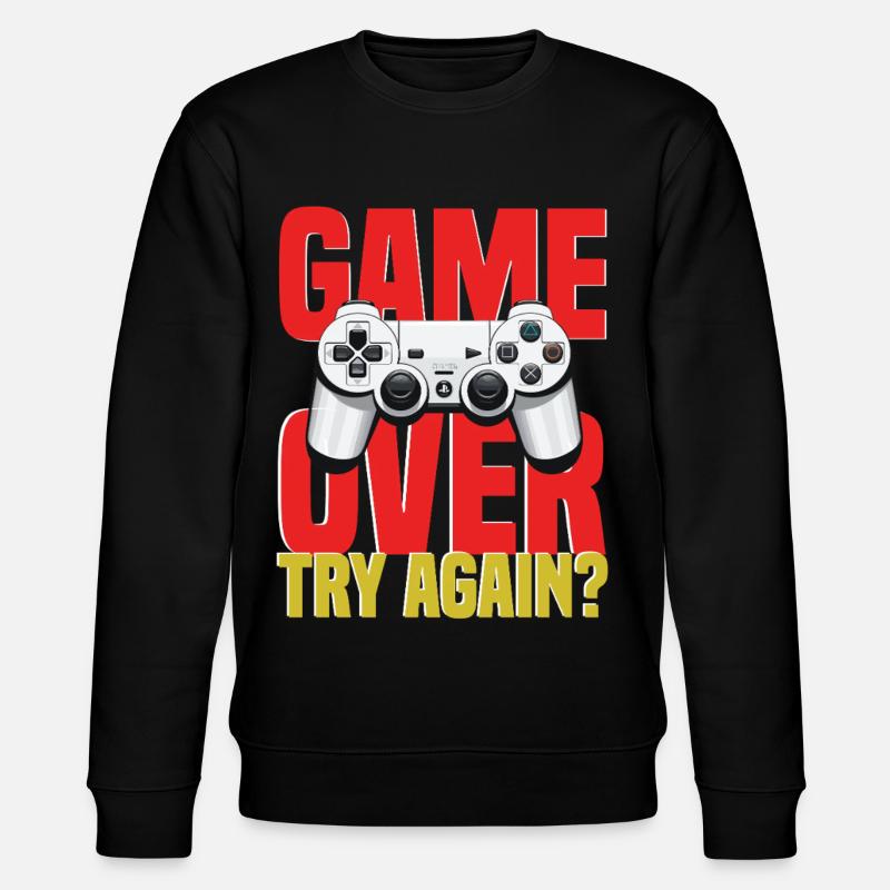 Playing Controller Motif - Stanley/Stella CHANGER Unisex Organic Sweatshirt - black