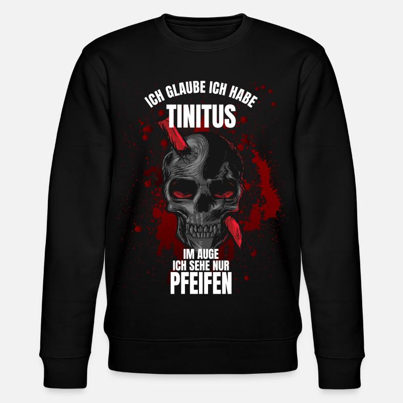 I think I have tinnitus - Stanley/Stella CHANGER Unisex Organic Sweatshirt - black