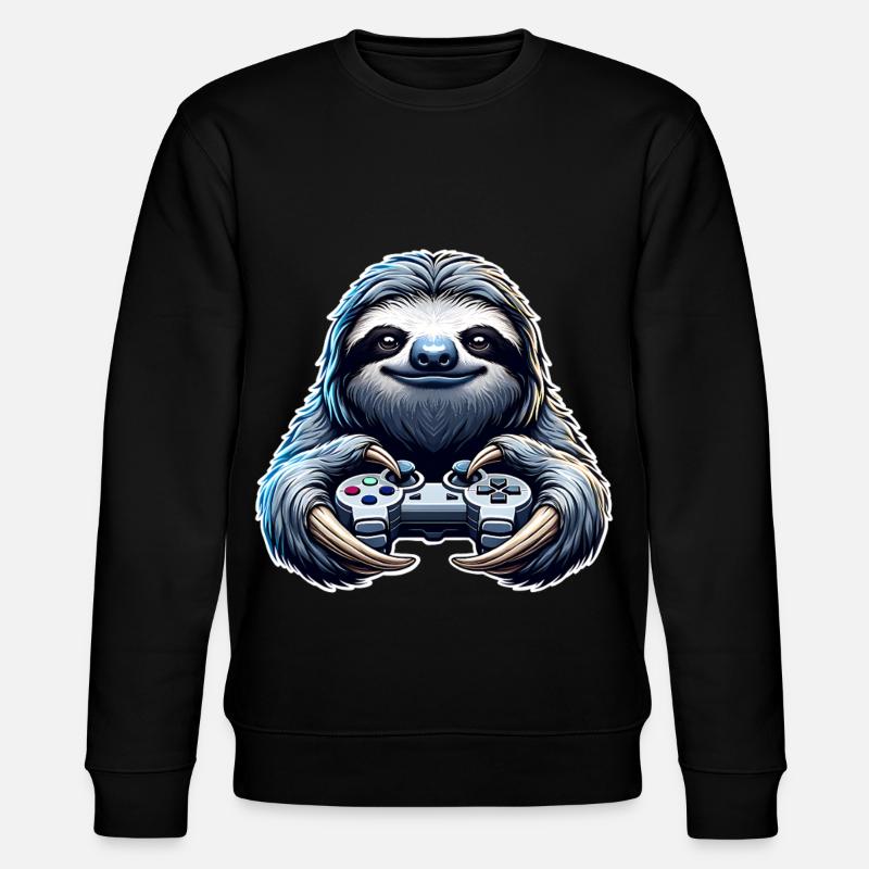 Gaming Faultier - Stanley/Stella Unisex Bio-Sweatshirt CHANGER  - Schwarz