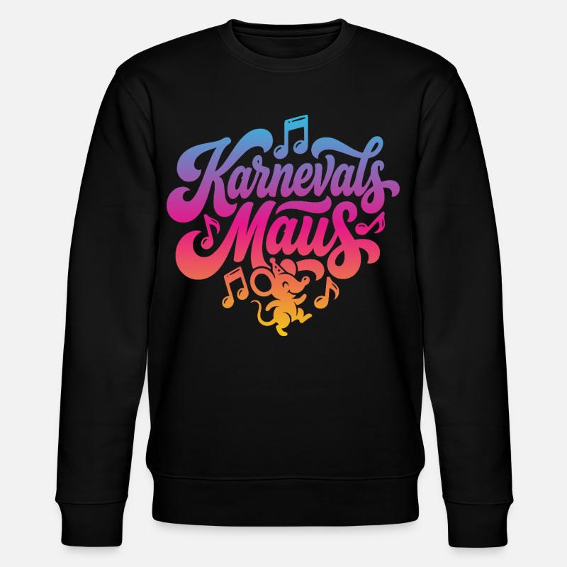 Karnevals Maus Karnevalsmaus Karneval Party Kostüm - Stanley/Stella Unisex Bio-Sweatshirt CHANGER  - Schwarz