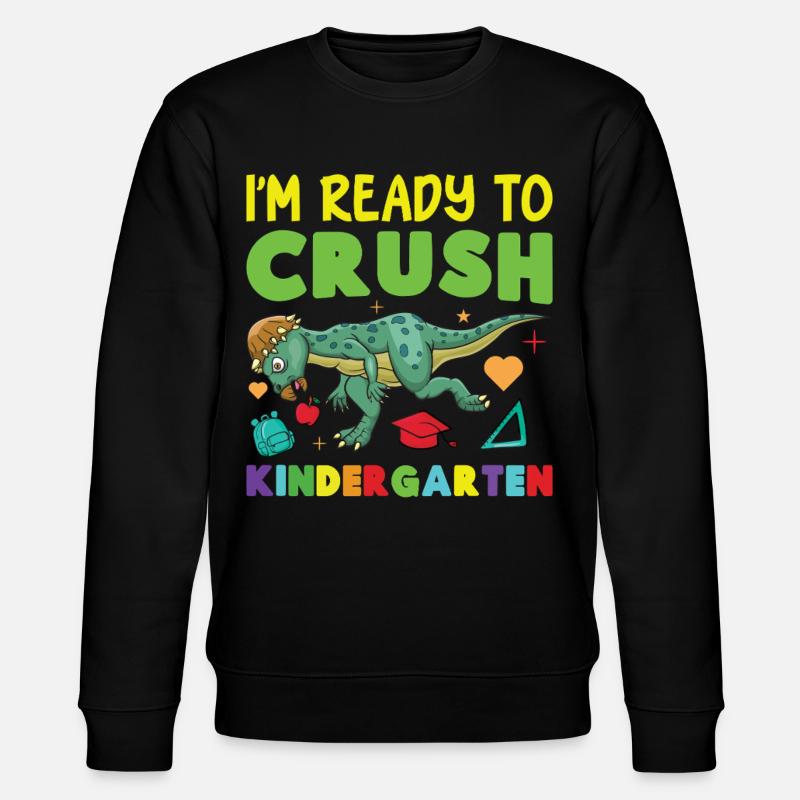 Pachycephalosaurus Kindergarten-Outfit - Stanley/Stella Unisex Bio-Sweatshirt CHANGER - Schwarz
