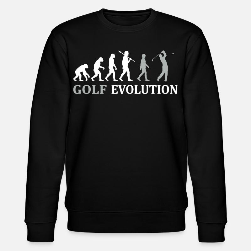 Golf Evolution – Das perfekte Golfer Geschenk - Stanley/Stella Unisex Bio-Sweatshirt CHANGER - Schwarz