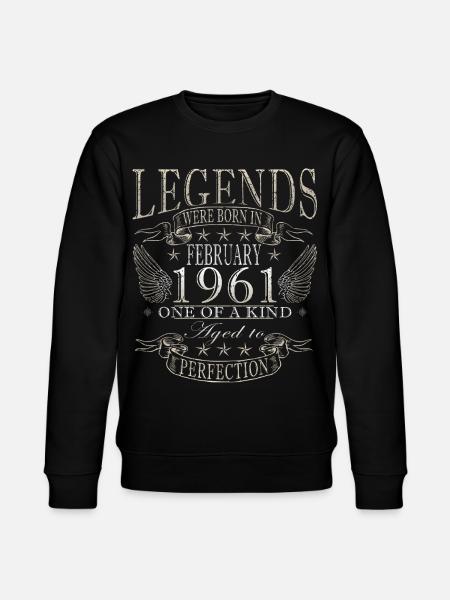 Février 1961 Jubilé 1961 Légendes Février - Sweat bio CHANGER Stanley/Stella Unisexe - noir