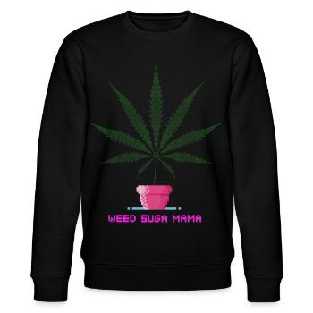 Weed Suga Mama - Stanley/Stella Unisex Bio-Sweatshirt CHANGER  - Schwarz - Vorne - Nik (191cm) & Marisol (170cm)
