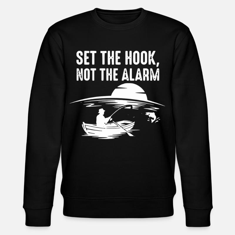 Accroche, pas l’alarme, pêcheur Spruch - Sweat bio CHANGER Stanley/Stella Unisexe - noir