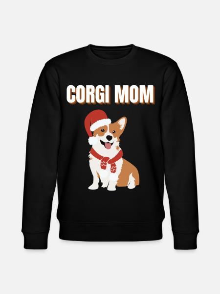 Corgi-Mama Weihnachtshund - Stanley/Stella Unisex Bio-Sweatshirt CHANGER  - Schwarz