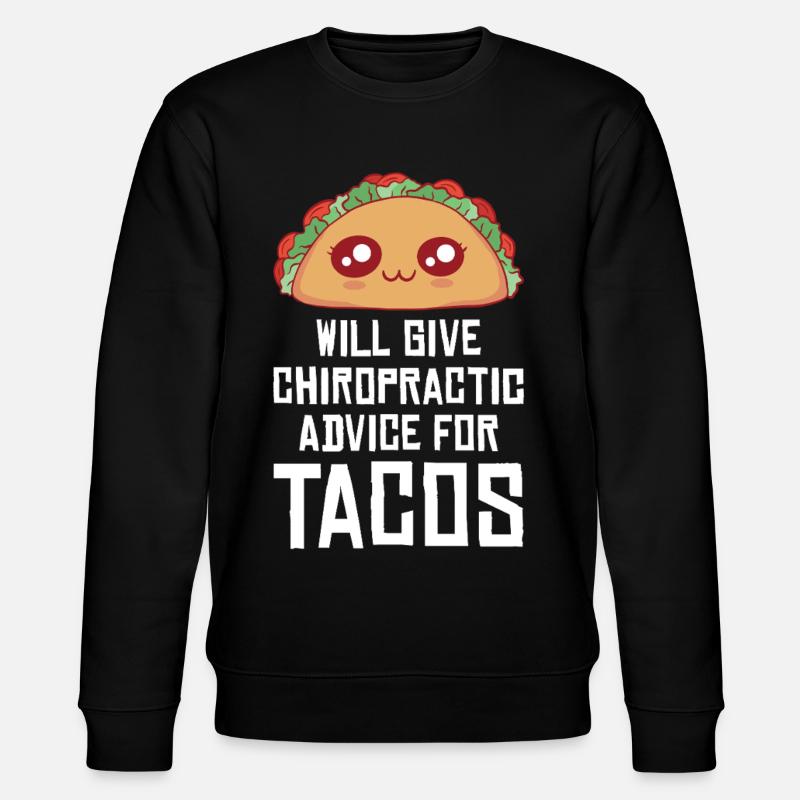 Taco Humor Chiropraktik Design - Stanley/Stella Unisex Bio-Sweatshirt CHANGER  - Schwarz