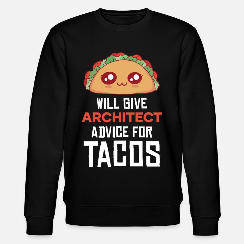 Taco Architekt Rat Spruch - Stanley/Stella Unisex Bio-Sweatshirt CHANGER - Schwarz