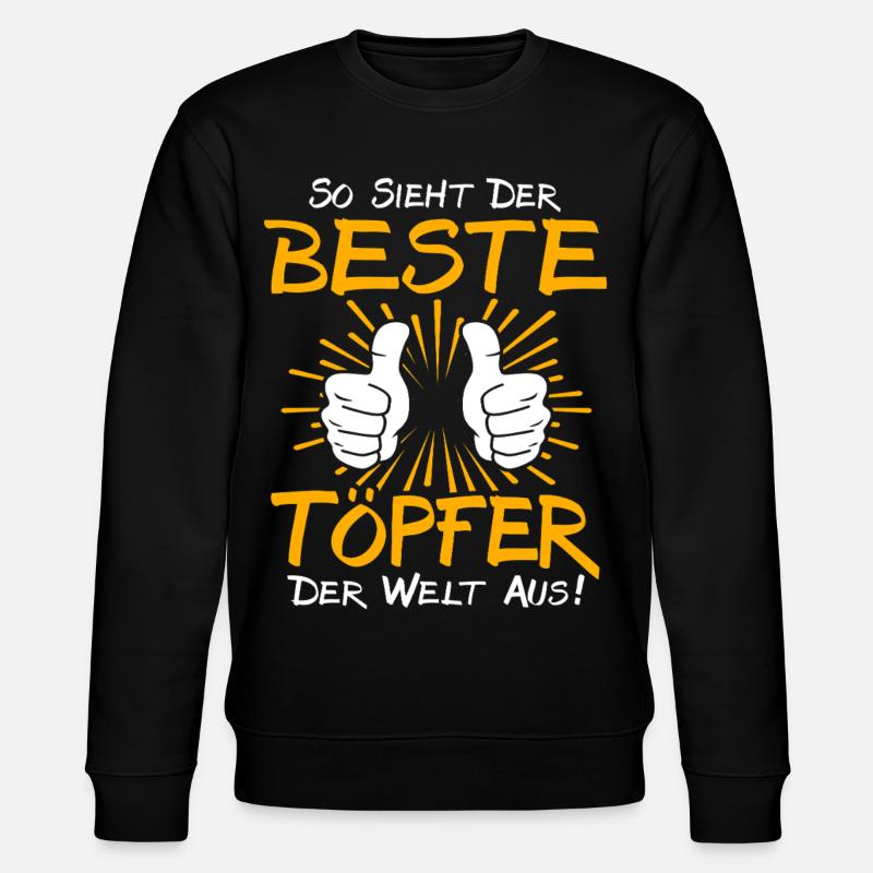 Töpfer Geschenkidee - Stanley/Stella Unisex Bio-Sweatshirt CHANGER  - Schwarz