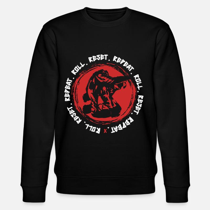 Judo Kampfsport Roll Reset Repeat - Stanley/Stella Unisex Bio-Sweatshirt CHANGER  - Schwarz