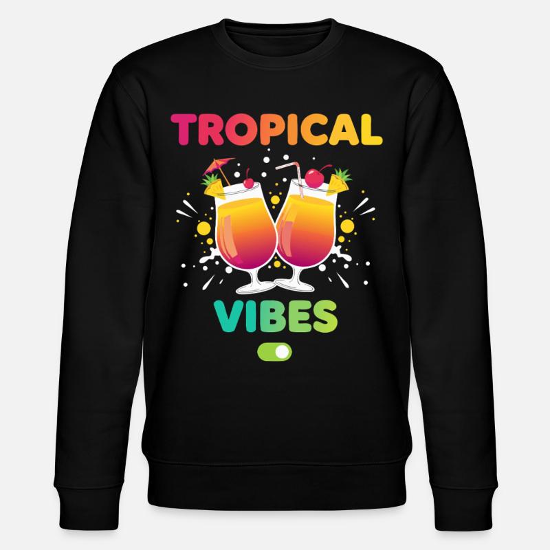 Tropical Vibes Urlaubsmodus - Stanley/Stella Unisex Bio-Sweatshirt CHANGER - Schwarz