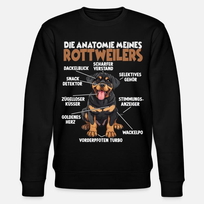 Hund Rottweiler T Hundehalter Geschenk - Stanley/Stella Unisex Bio-Sweatshirt CHANGER  - Schwarz