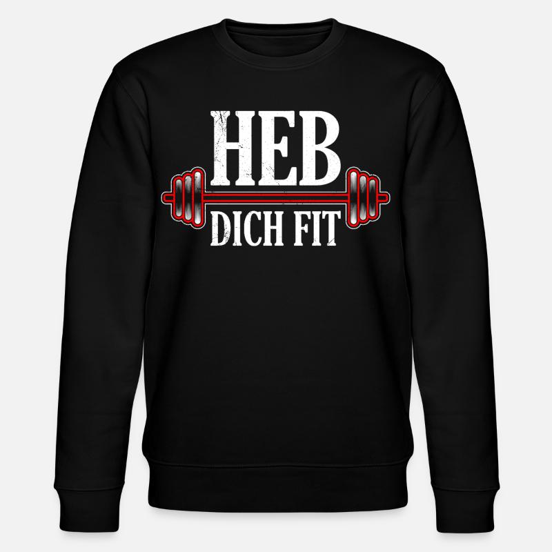 Weihnachten HEB DICH FIT Lustiges - Stanley/Stella Unisex Bio-Sweatshirt CHANGER  - Schwarz