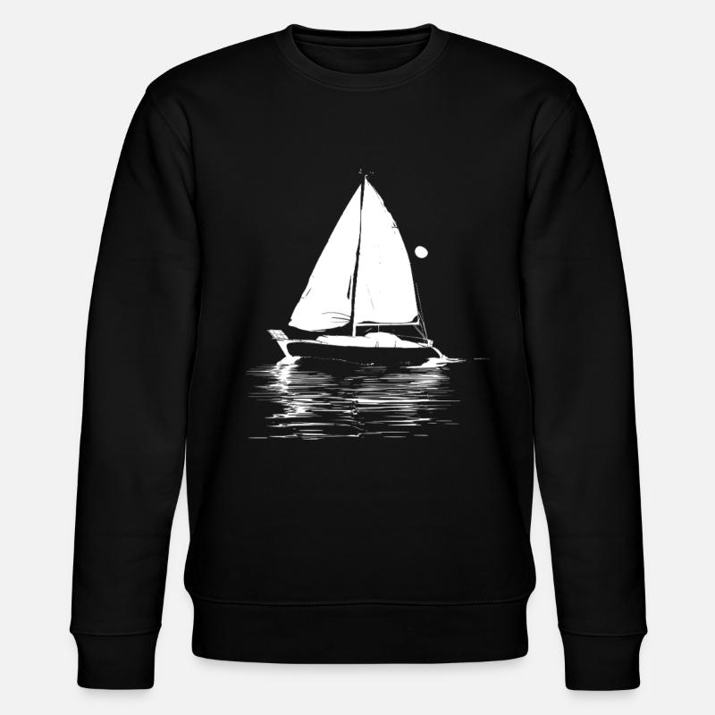 Segelboot Grafik - Stanley/Stella Unisex Bio-Sweatshirt CHANGER  - Schwarz