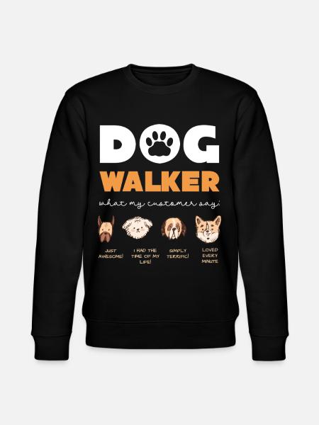 Dog Walker Quotes Collection - Stanley/Stella CHANGER Unisex Organic Sweatshirt - black