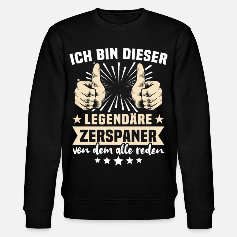 Zerspaner Sprüche - Stanley/Stella Unisex Bio-Sweatshirt CHANGER  - Schwarz