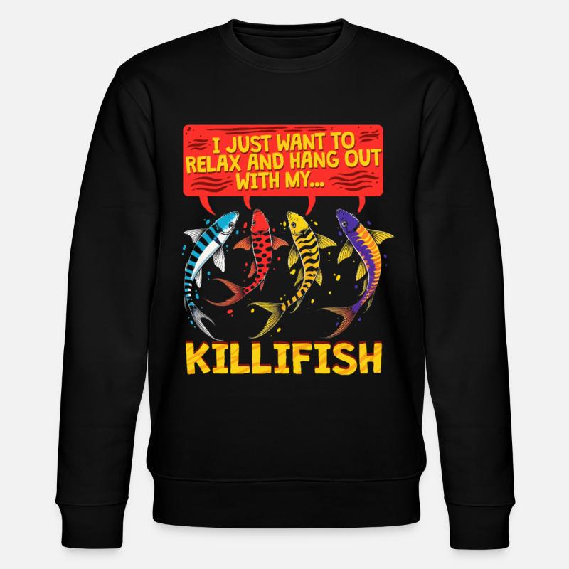 Zahnkarpfen Killfisch Zahnkärpflinge - Stanley/Stella Unisex Bio-Sweatshirt CHANGER  - Schwarz