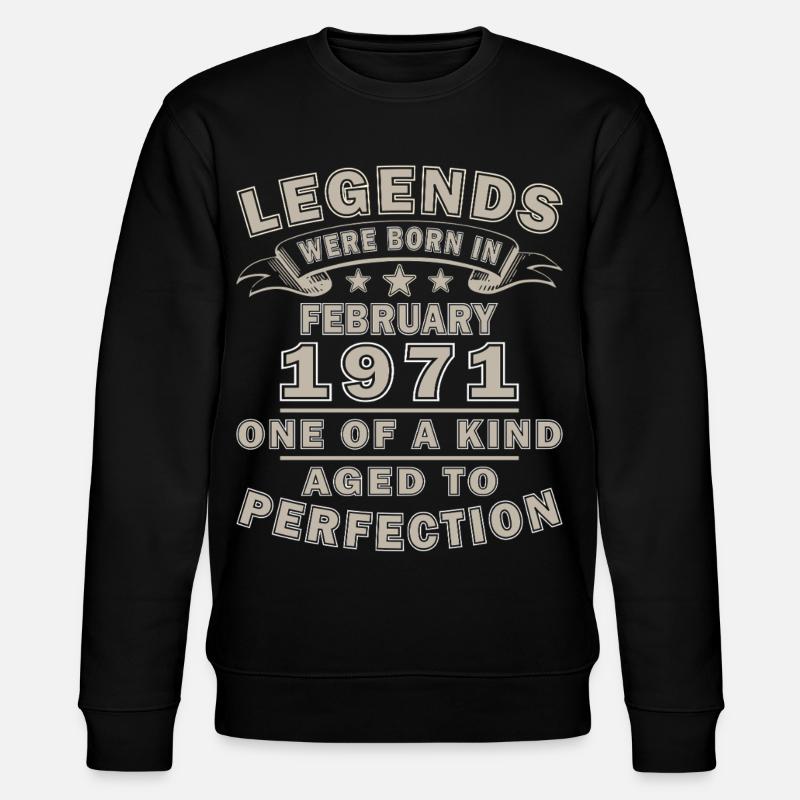 Februar 1971 - Geschenk Februar 1971 - Stanley/Stella Unisex Bio-Sweatshirt CHANGER  - Schwarz