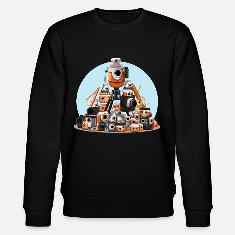 Illustration de piles de caméra - Sweat bio CHANGER Stanley/Stella Unisexe - noir