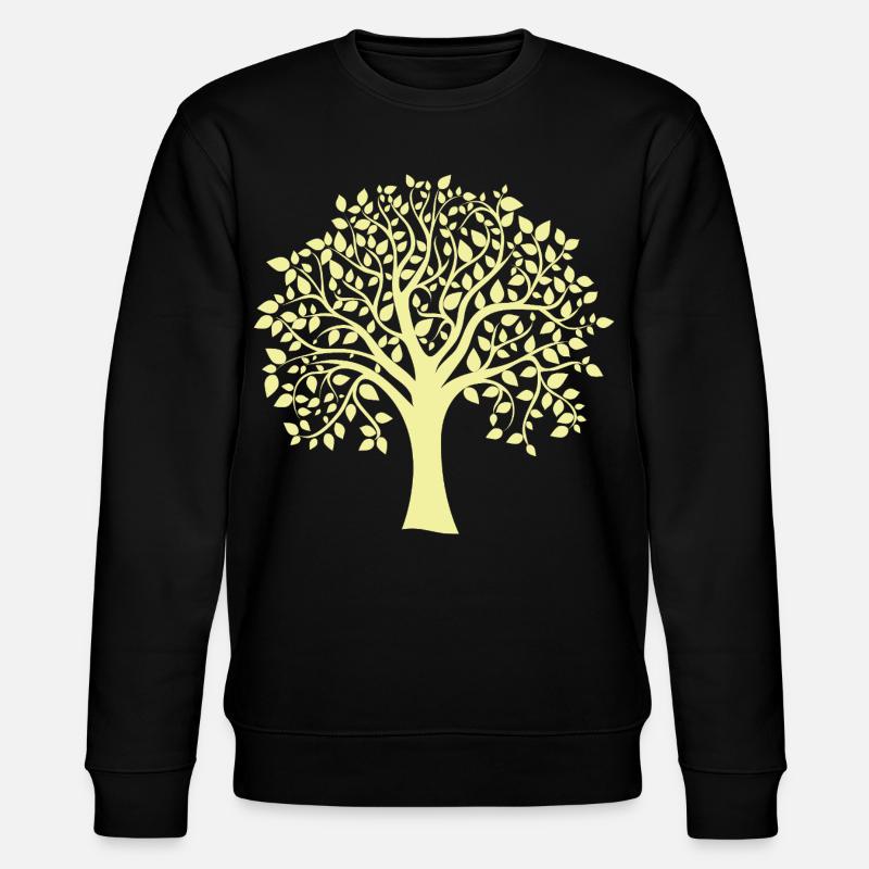 Silhouette jaune d’arbre jumbo imprimé - Sweat bio CHANGER Stanley/Stella Unisexe - noir
