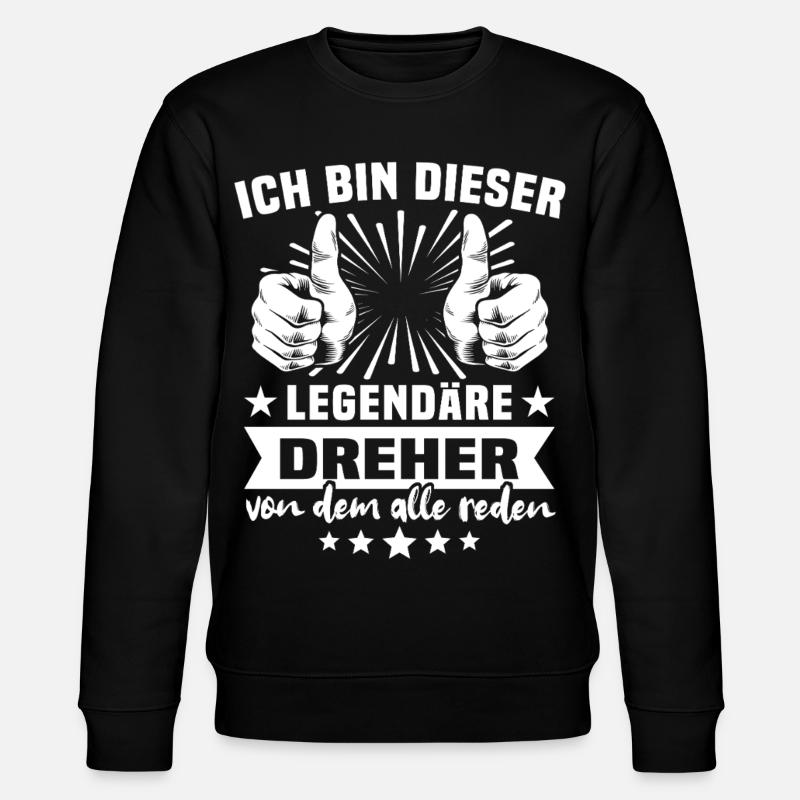 Dreher Legende - Stanley/Stella Unisex Bio-Sweatshirt CHANGER  - Schwarz