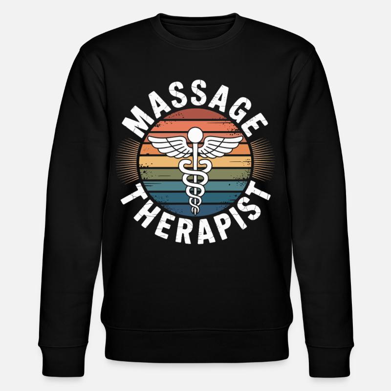 Retro Rainbow Massage Logo - Sweat bio CHANGER Stanley/Stella Unisexe - noir