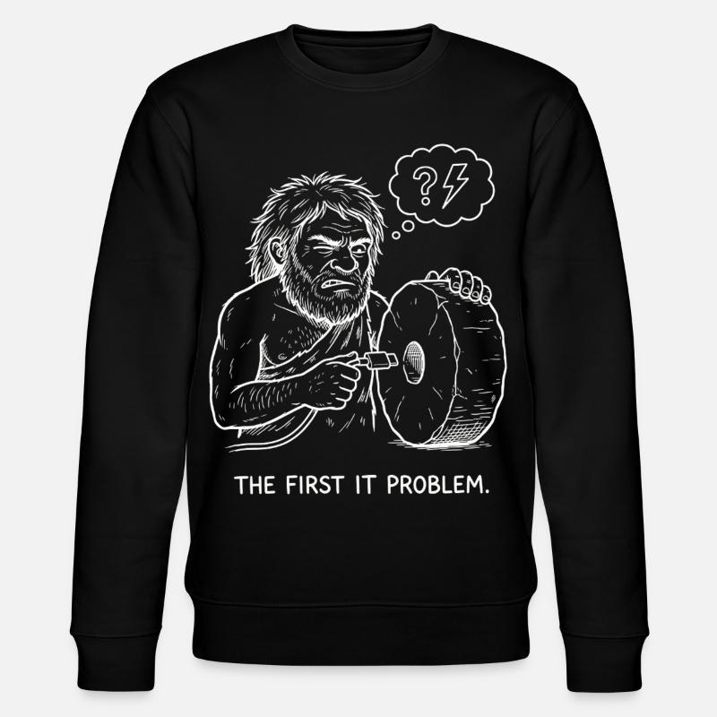 The First IT Problem - Stanley/Stella CHANGER Unisex Organic Sweatshirt - black
