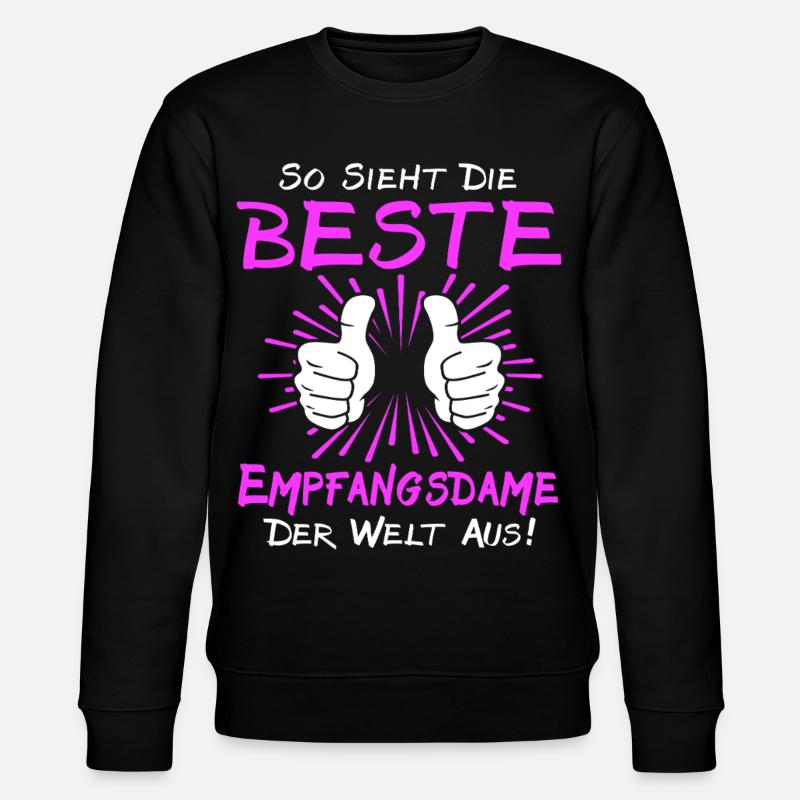 Empfangsdame Spruch - Stanley/Stella Unisex Bio-Sweatshirt CHANGER  - Schwarz