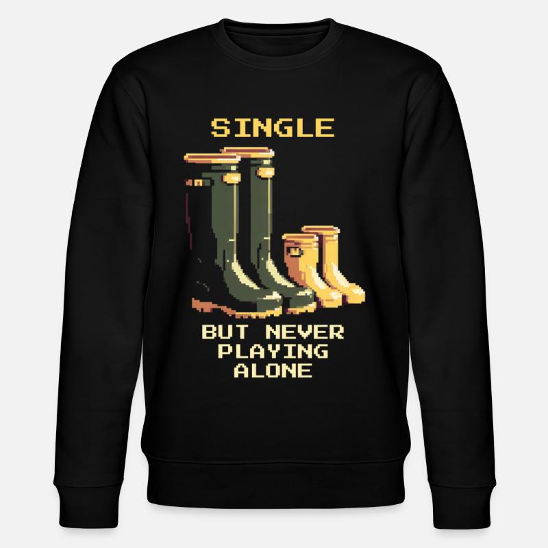 Célibataire, mais jamais seul | Parent célibataire - Sweat bio CHANGER Stanley/Stella Unisexe - noir