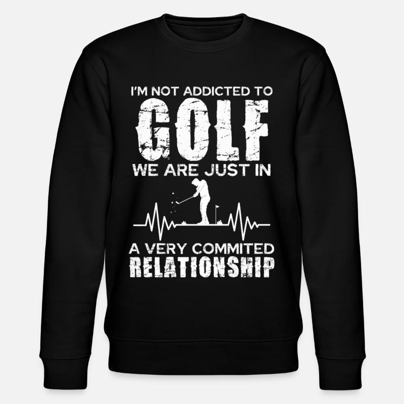 Golf-Beziehung: Engagierte Passion - Stanley/Stella Unisex Bio-Sweatshirt CHANGER  - Schwarz