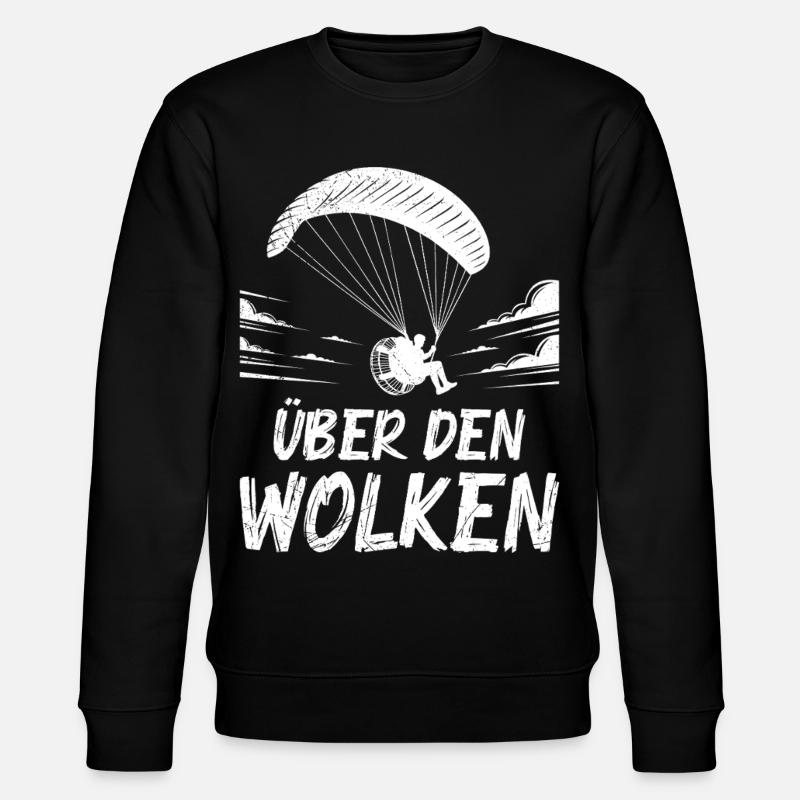 Paraglider ABOVE THE CLOUDS Fun - Stanley/Stella CHANGER Unisex Organic Sweatshirt - black