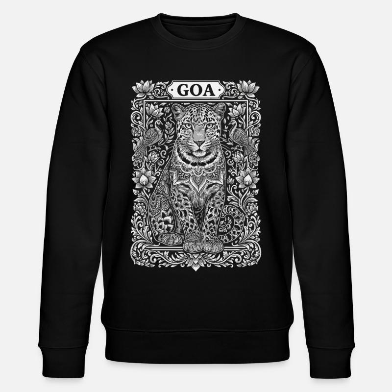Mandala du léopard de Goa - Sweat bio CHANGER Stanley/Stella Unisexe - noir