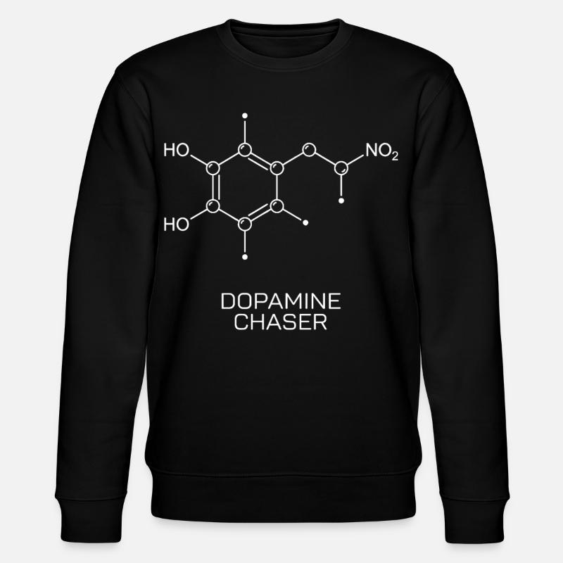 Dopamine Chaser Molecule - Stanley/Stella CHANGER Unisex Organic Sweatshirt - black
