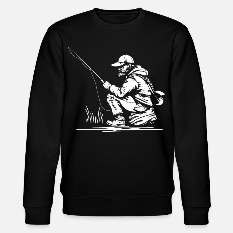 Dessin de pêcheurs - Sweat bio CHANGER Stanley/Stella Unisexe - noir