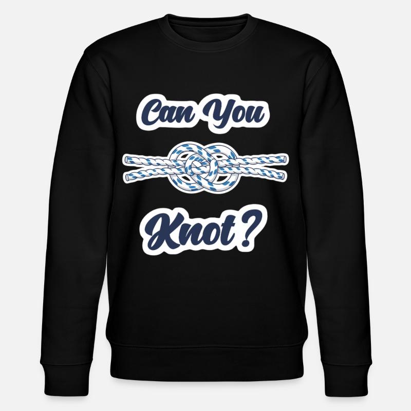 Funny Knot Sailor Design - Stanley/Stella CHANGER Unisex Organic Sweatshirt - black