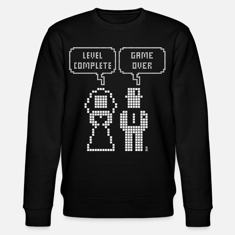 Level Complete – Game Over (Bryllupspolterabend Pixel W) - Stanley/Stella økologisk unisex-sweatshirt CHANGER  - sort