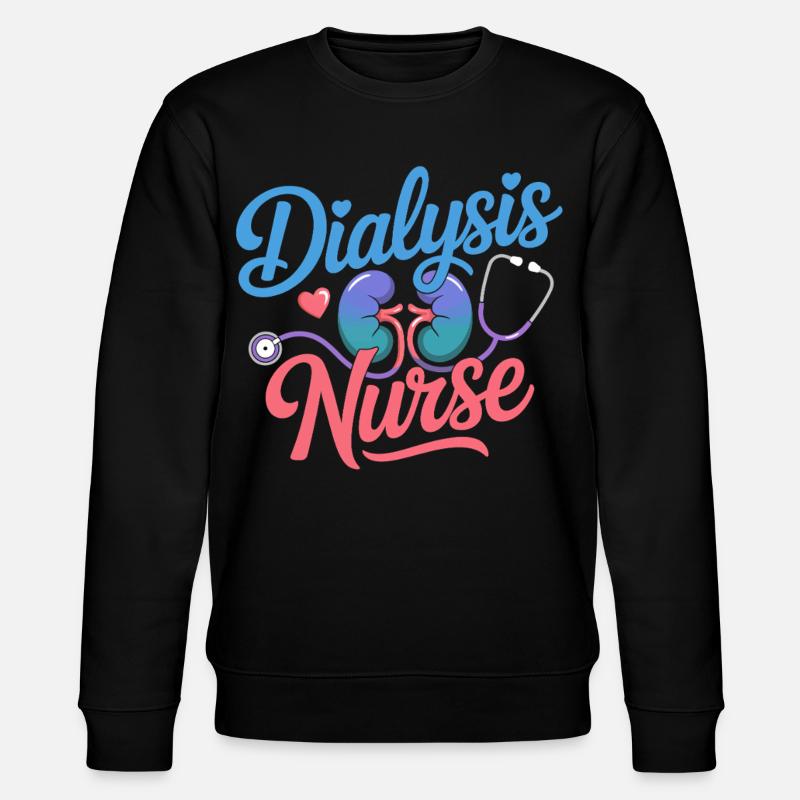 Conception d’infirmières en dialyse - Sweat bio CHANGER Stanley/Stella Unisexe - noir