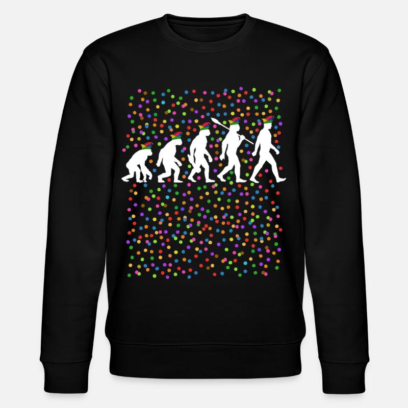 Homo Karnevalis | Evolution der Narren, Fastnacht - Stanley/Stella Unisex Bio-Sweatshirt CHANGER - Schwarz
