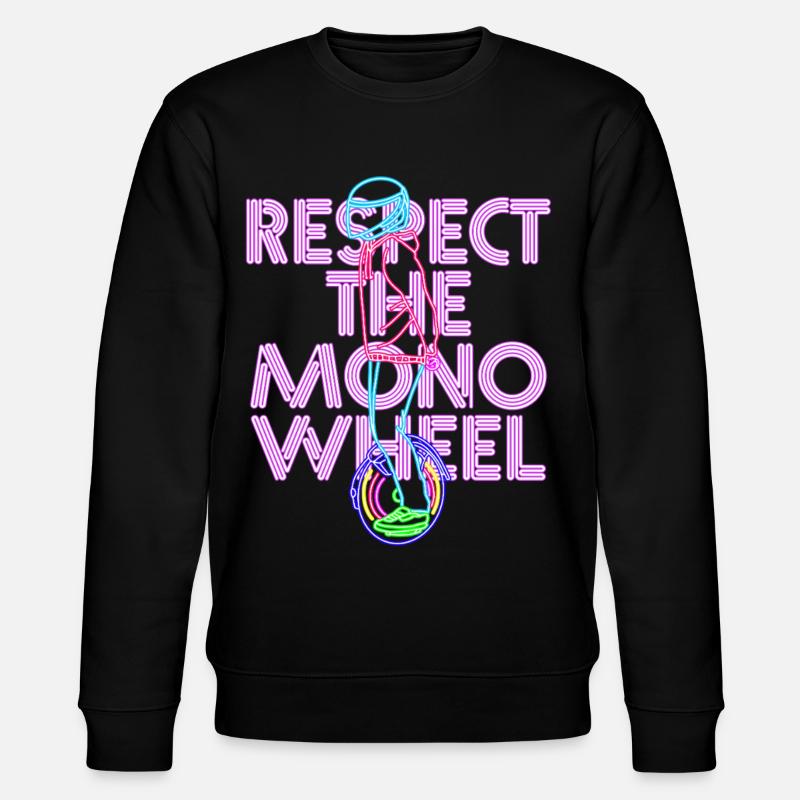 Respect The Monowheel Monocyclist - Stanley/Stella Unisex Bio-Sweatshirt CHANGER  - Schwarz