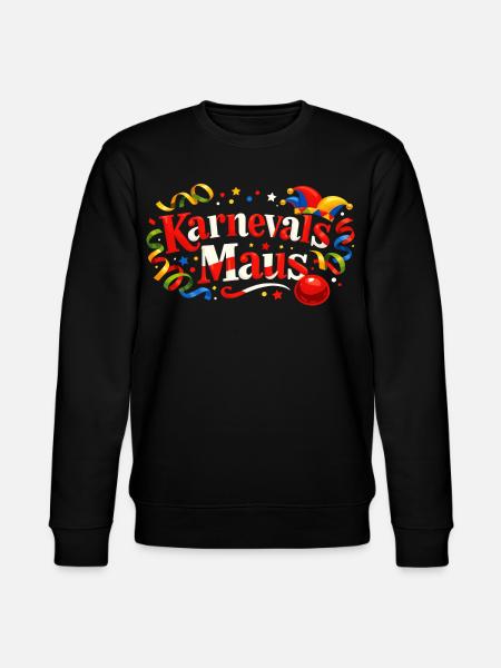 Karnevalsmaus Geschenk - Für Köln Fans - Stanley/Stella Unisex Bio-Sweatshirt CHANGER  - Schwarz