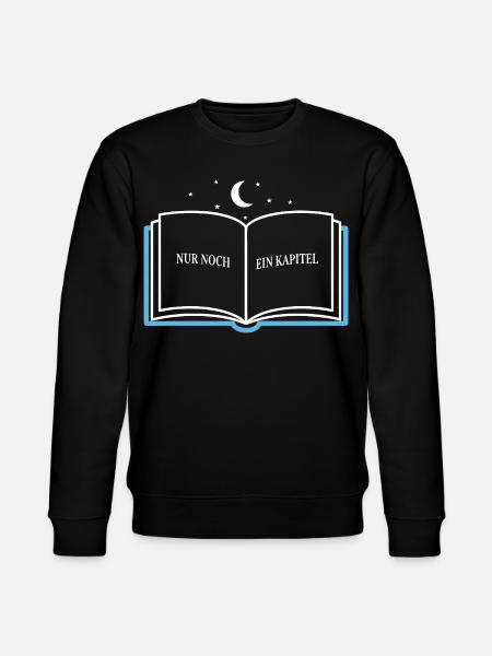 Bücherwurm Spruch - Stanley/Stella Unisex Bio-Sweatshirt CHANGER  - Schwarz