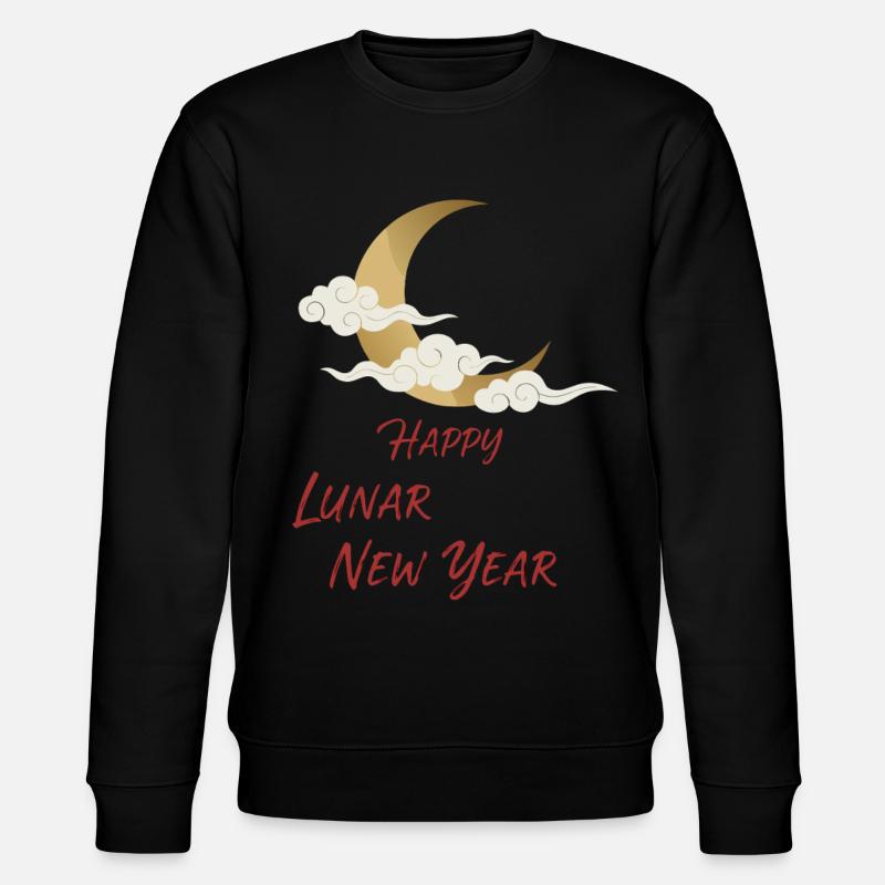 Happy Lunar New Year - Stanley/Stella Unisex Bio-Sweatshirt CHANGER  - Schwarz