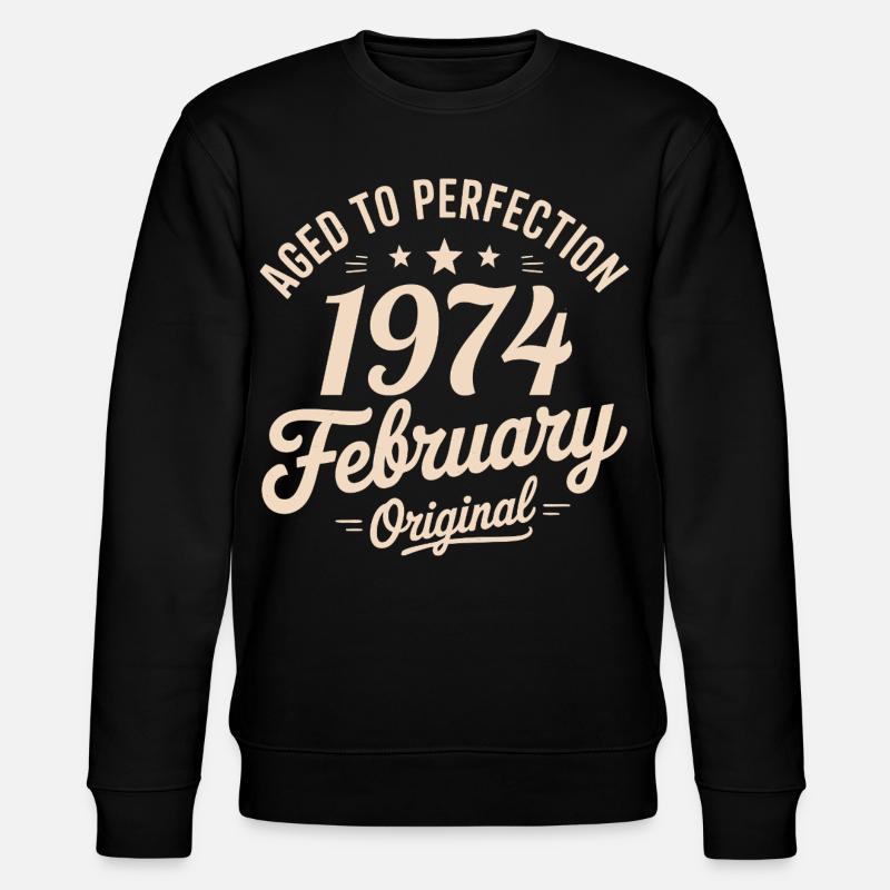 Février 1974 – Februar 1974 - Stanley/Stella Unisex Bio-Sweatshirt CHANGER  - Schwarz