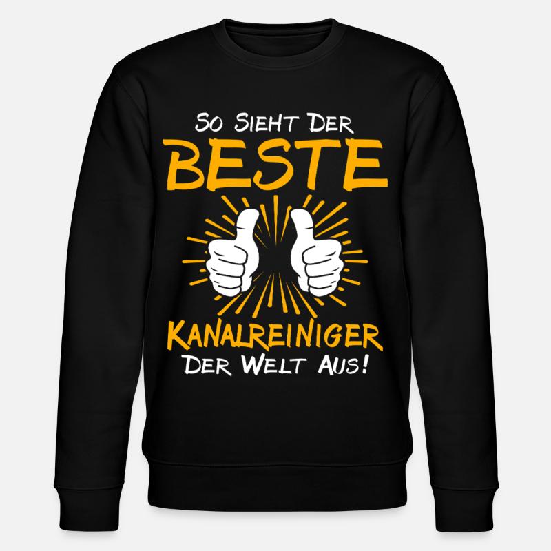 Kanalreiniger Geschenkidee - Stanley/Stella Unisex Bio-Sweatshirt CHANGER  - Schwarz