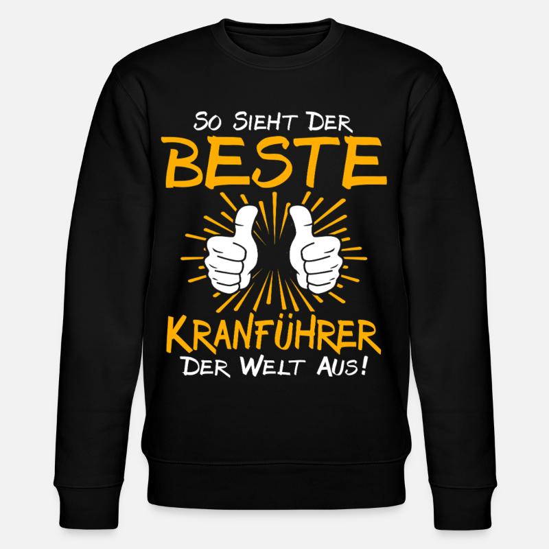 Kranführer Geschenkidee - Stanley/Stella Unisex Bio-Sweatshirt CHANGER  - Schwarz