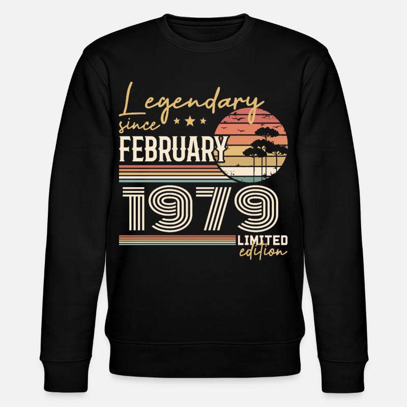 Février 1979 anniversaire 1979 légendes Février - Sweat bio CHANGER Stanley/Stella Unisexe - noir