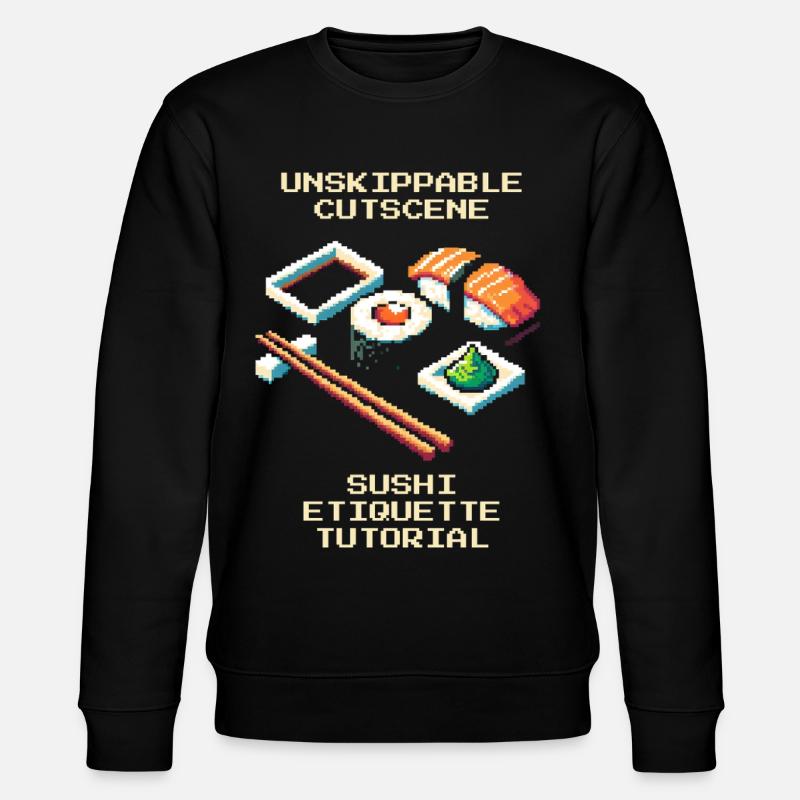 Unstoppable Cutscene | Sushi Etiquette Tutorial - Stanley/Stella CHANGER Unisex Organic Sweatshirt - black