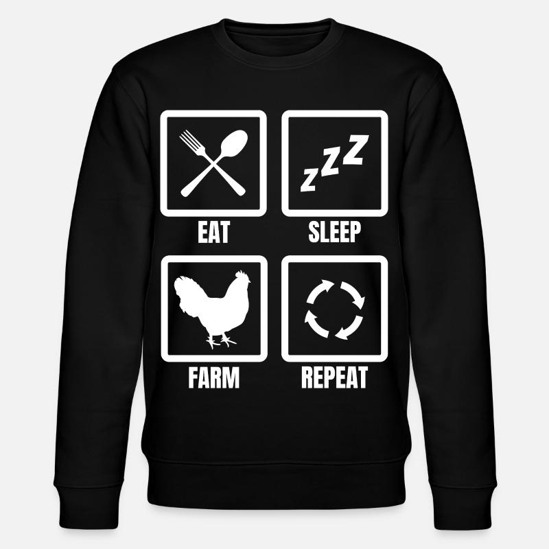 Manger Dormez Ferme Répéter - Sweat bio CHANGER Stanley/Stella Unisexe - noir