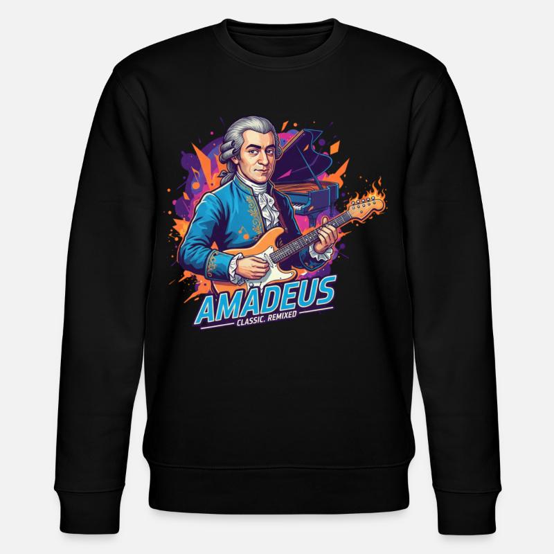 Amadeus Time - Stanley/Stella Unisex Bio-Sweatshirt CHANGER  - Schwarz