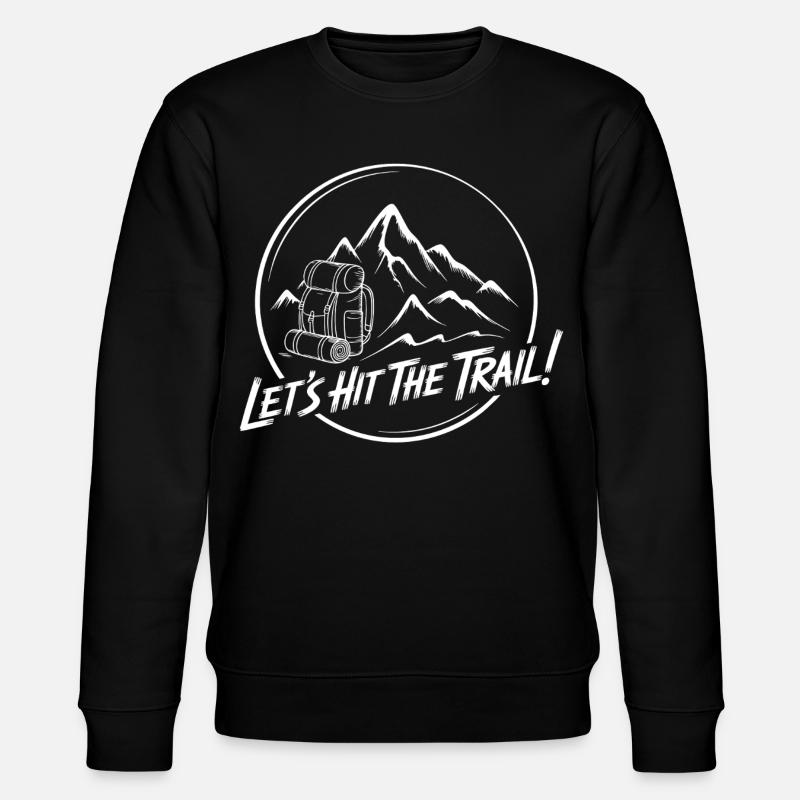 Mountain Trail Adventure Backpack Motif - Stanley/Stella CHANGER Unisex Organic Sweatshirt - black